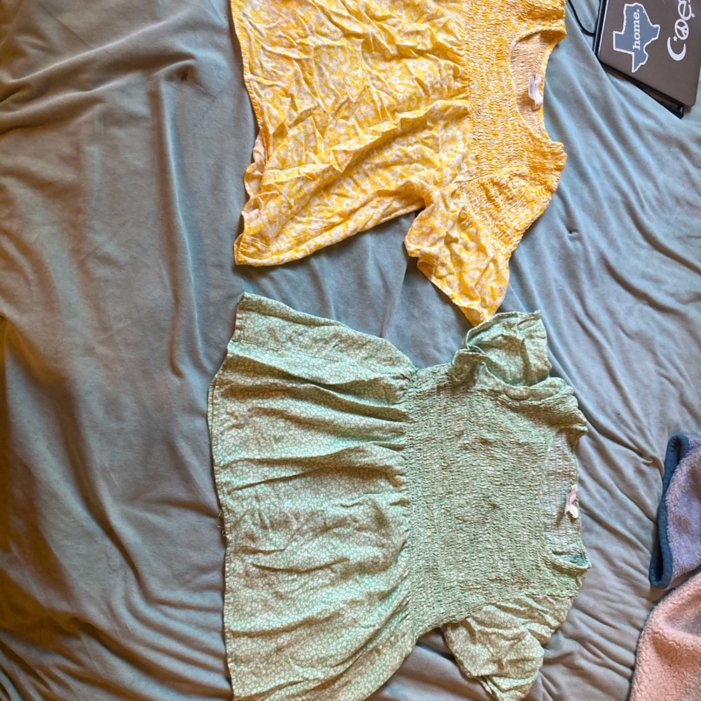 URBAN Romantics Yellow and Green Blouse